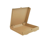 Pizza krabice hnědá 320 × 320 × 30 mm – pohled ze strany