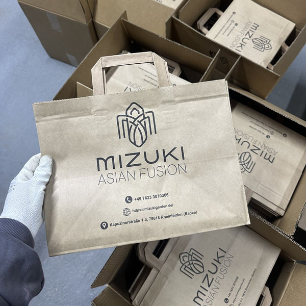 Papírová taška s potiskem – ukázka práce Clomi