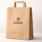 Papírová taška hnědá, ploché ucho, 220 × 110 × 295 – detail ucha